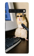 Hacker Hamster Google Pixel 6 Pro Hard Case Back Cover by Casekaro