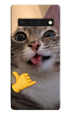 Silly Cat Call Google Pixel 6 Pro Hard Case Back Cover by Casekaro