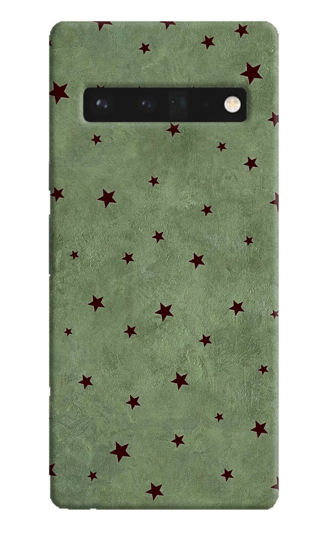 Green Stars Google Pixel 6 Pro Hard Case Back Cover by Casekaro