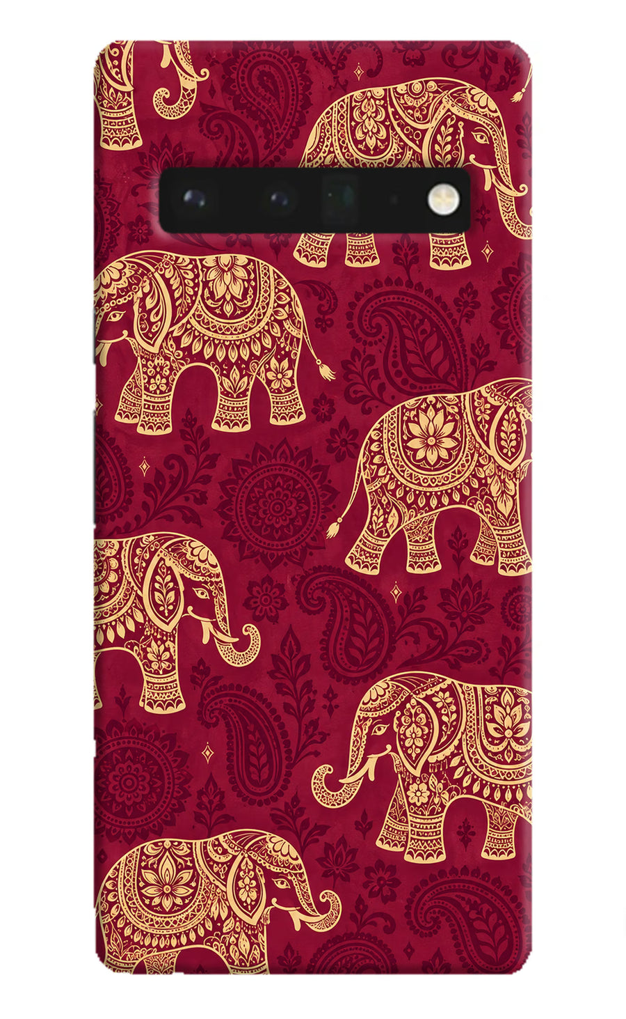 Maroon Elephant Google Pixel 6 Pro Back Cover, Hard case