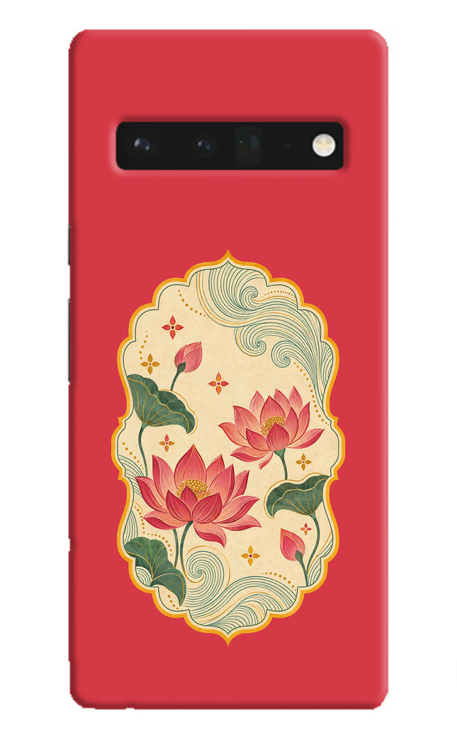 Pink Lotus Google Pixel 6 Pro Hard Case Back Cover by Casekaro