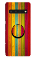 Multicolor Wooden Google Pixel 6 Pro Pop Case by Casekaro