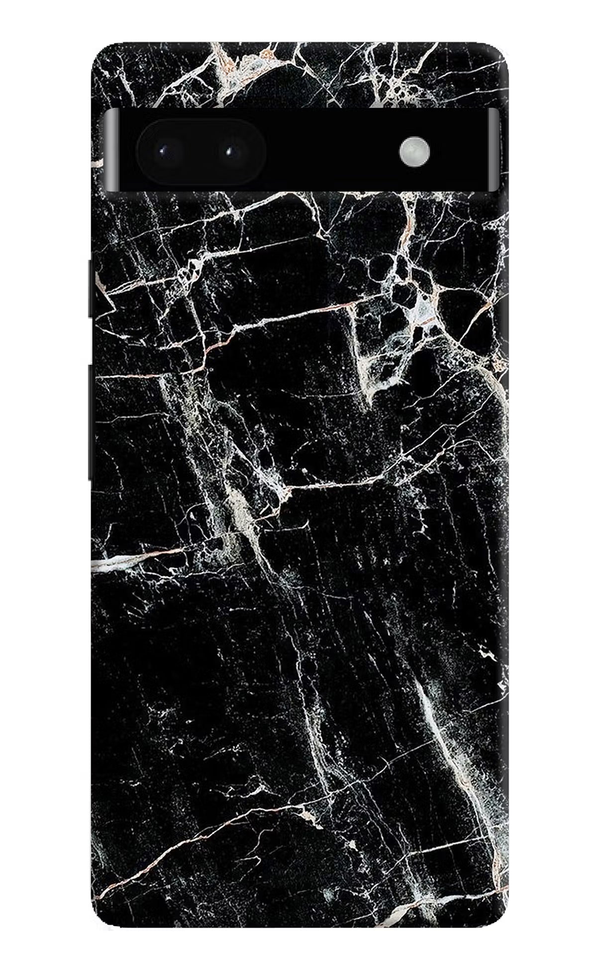 Black Marble Texture Google Pixel 6A Hard Case Back Cover by Casekaro
