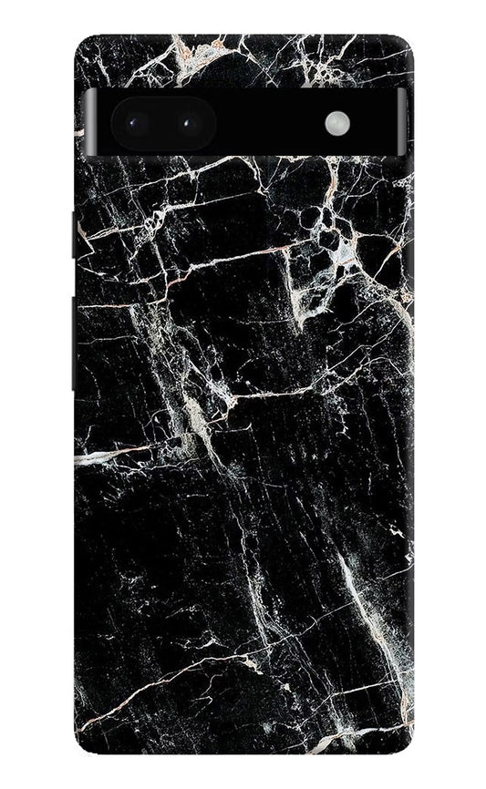 Black Marble Texture Google Pixel 6A Hard Case Back Cover by Casekaro