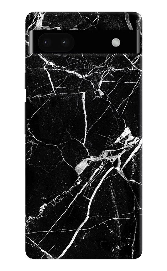 Black Marble Pattern Google Pixel 6A Hard Case Back Cover by Casekaro