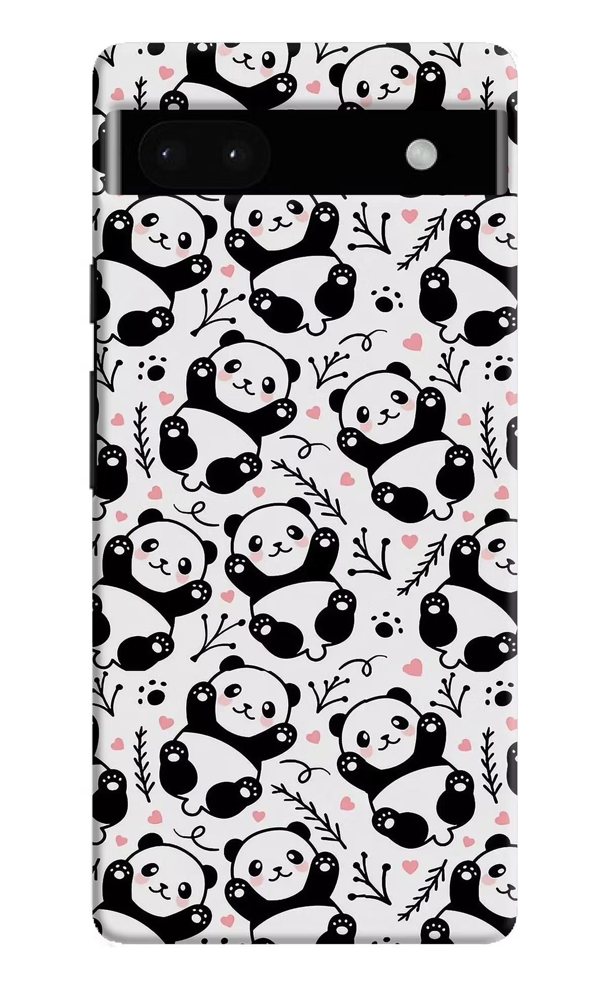 Cute Panda Google Pixel 6A Hard Case Back Cover by Casekaro