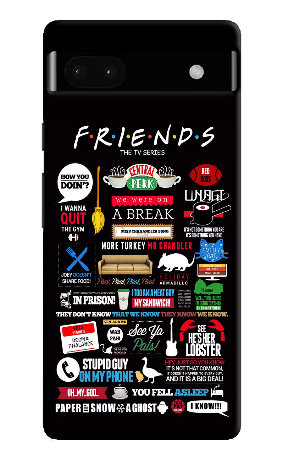 FRIENDS Google Pixel 6A Back Cover, Hard case