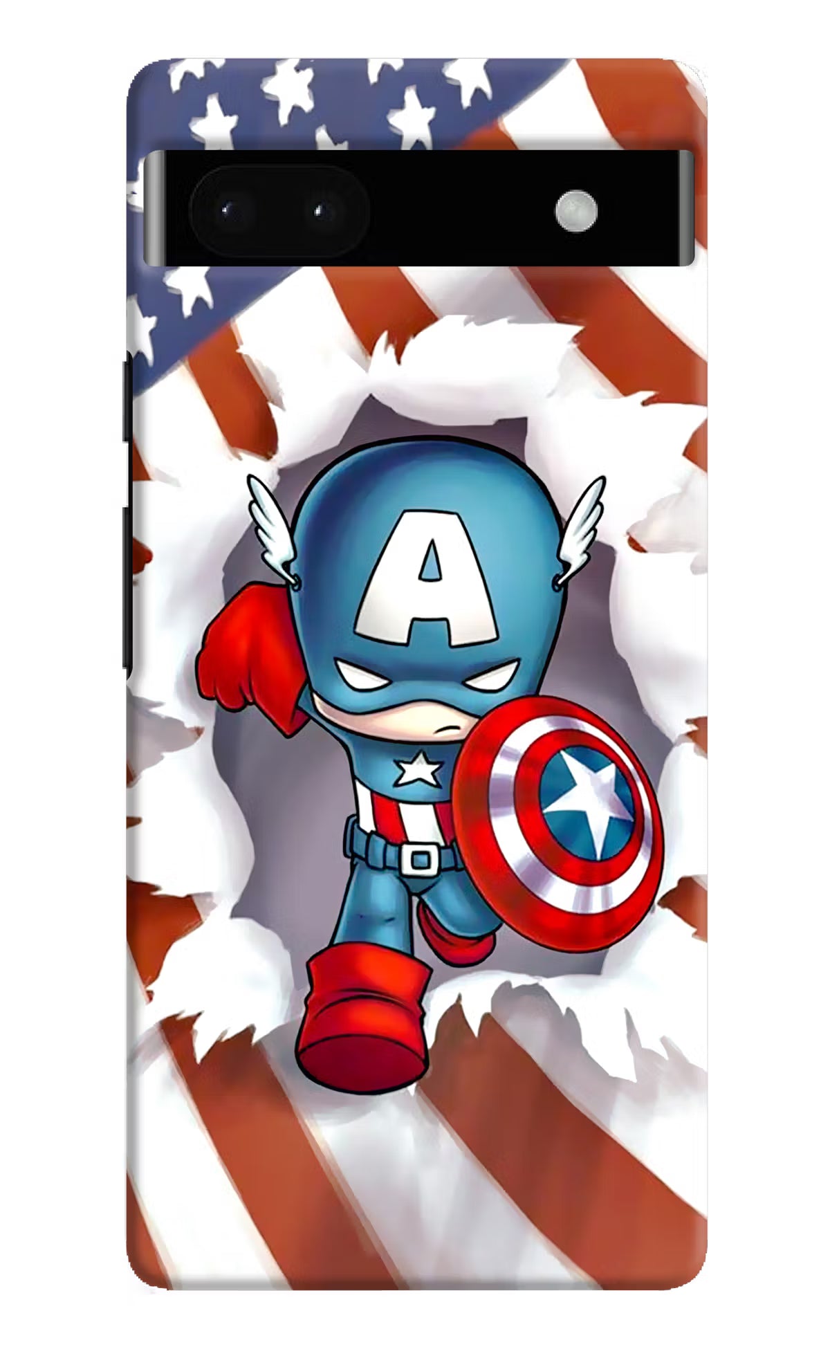Captain America Google Pixel 6A Hard Case Back Cover by Casekaro