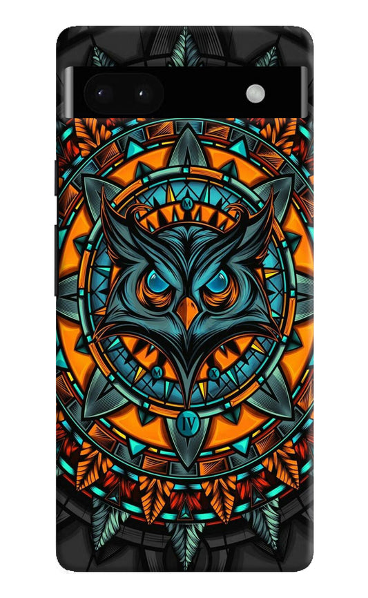 Angry Owl Art Google Pixel 6A Hard Case Back Cover by Casekaro