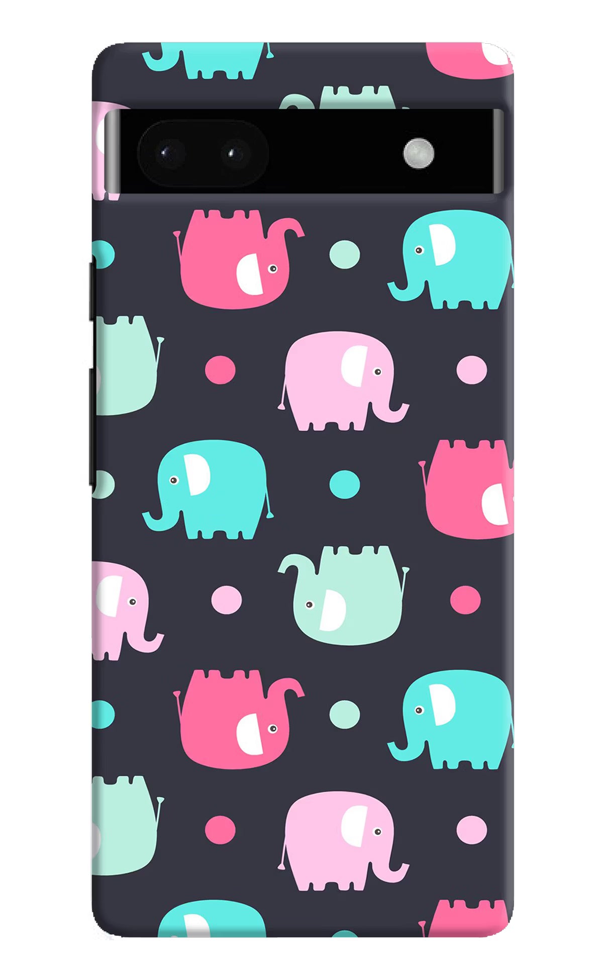 Elephants Google Pixel 6A Hard Case Back Cover by Casekaro