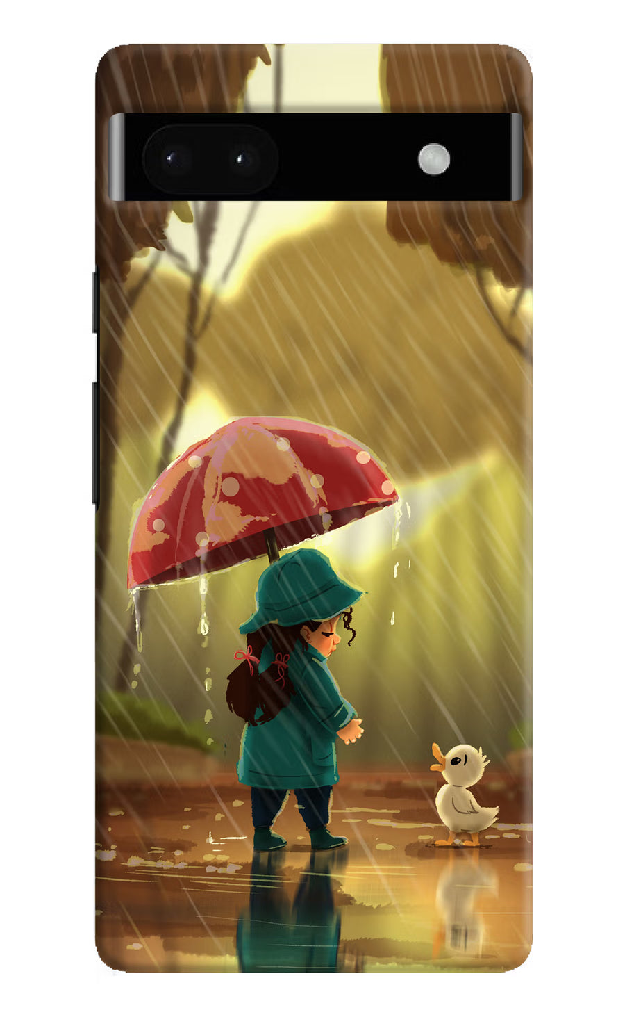 Rainy Day Google Pixel 6A Back Cover, Hard case