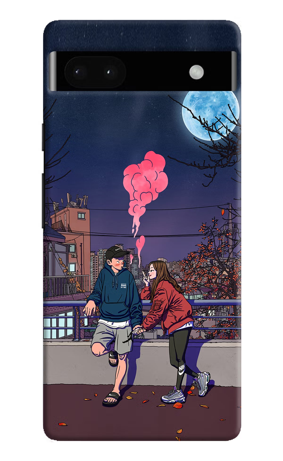 Chilling Couple Google Pixel 6A Hard Case Back Cover by Casekaro