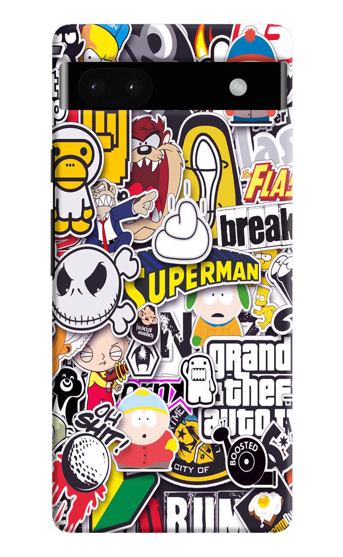 Sticker Bomb Google Pixel 6A Hard Case Back Cover by Casekaro