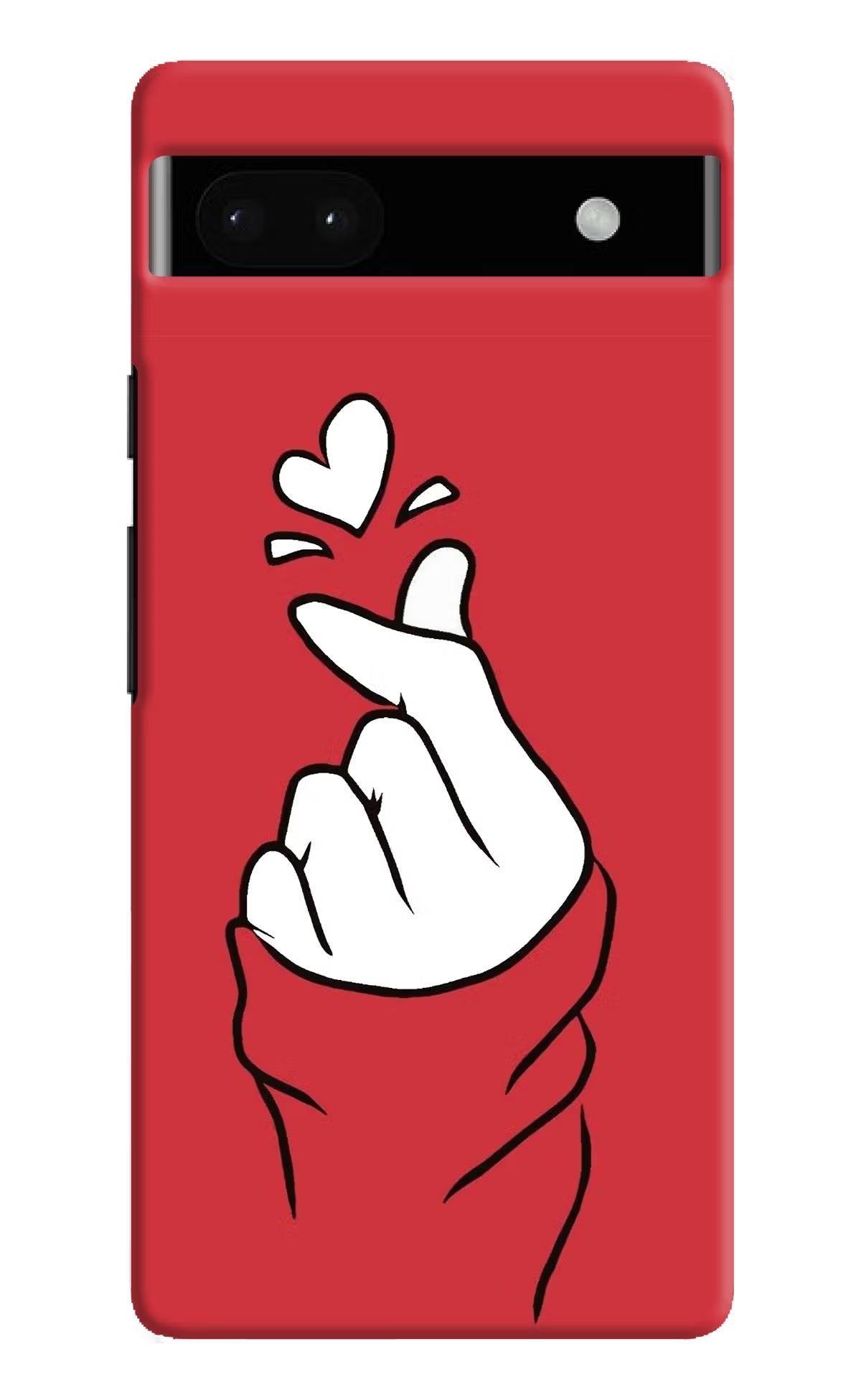 Korean Love Sign Google Pixel 6A Hard Case Back Cover by Casekaro