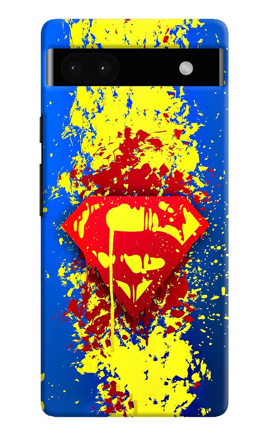 Superman logo Google Pixel 6A Hard Case Back Cover by Casekaro