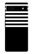 Black and White Print Google Pixel 6A Hard Case Back Cover by Casekaro