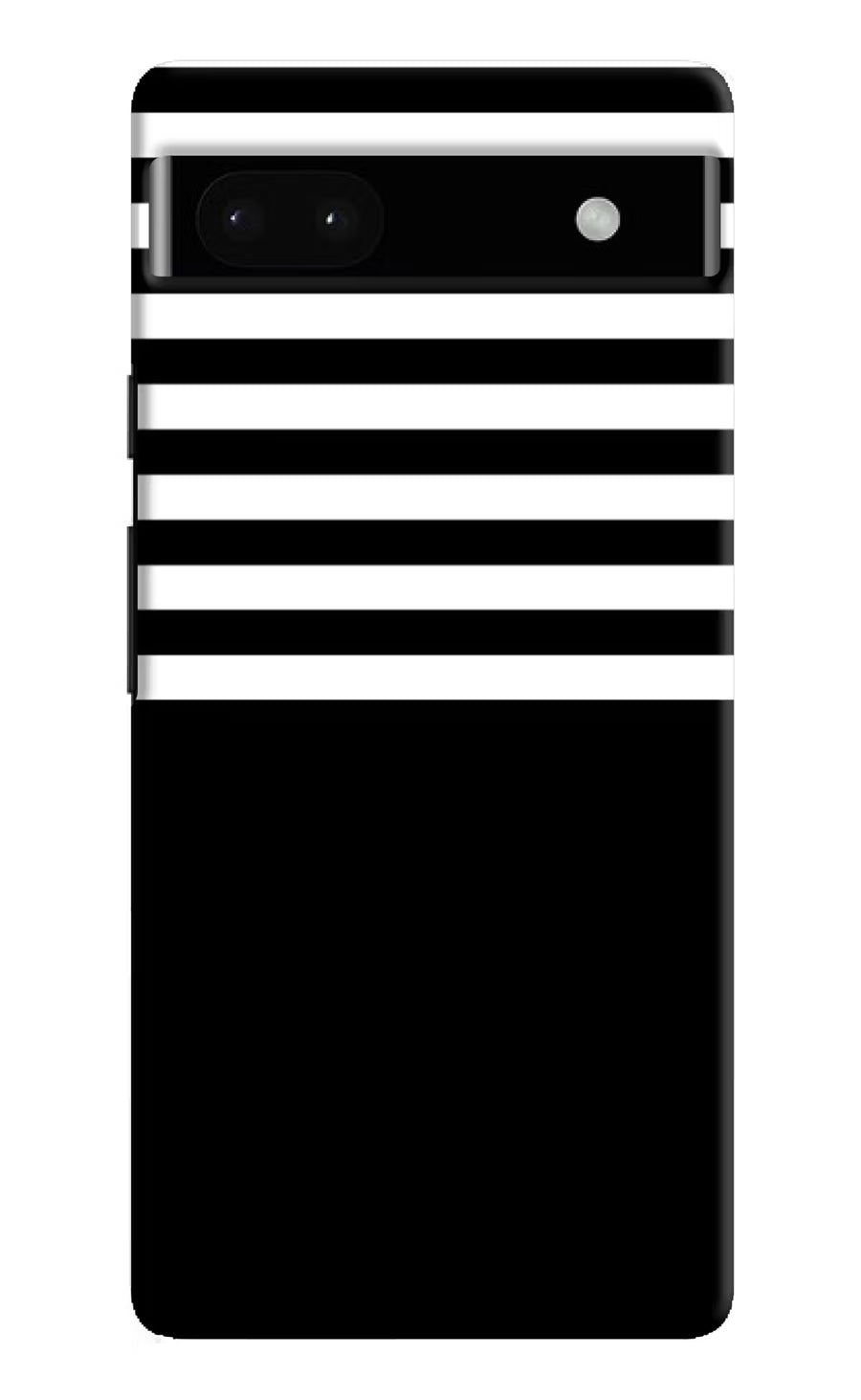 Black and White Print Google Pixel 6A Back Cover, Hard case