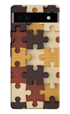 Wooden Puzzle Google Pixel 6A Hard Case Back Cover by Casekaro