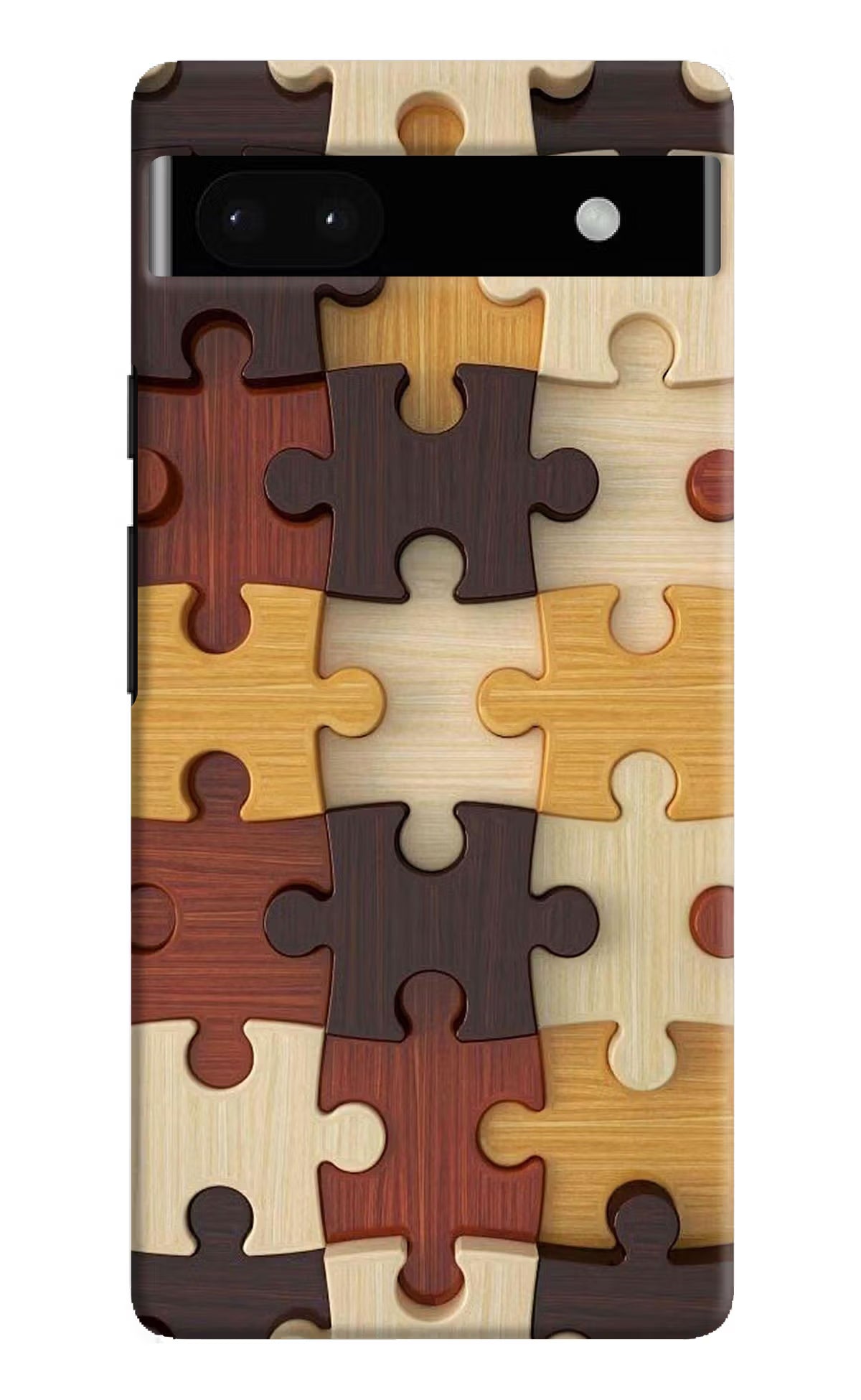 Wooden Puzzle Google Pixel 6A Hard Case Back Cover by Casekaro