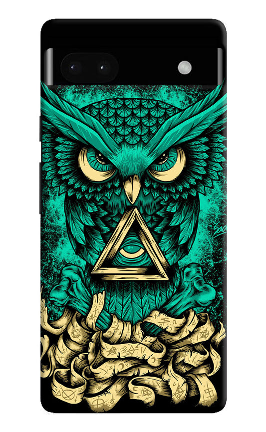 Green Owl Google Pixel 6A Hard Case Back Cover by Casekaro