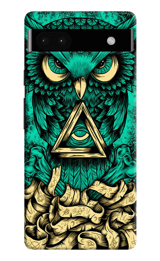 Green Owl Google Pixel 6A Hard Case Back Cover by Casekaro