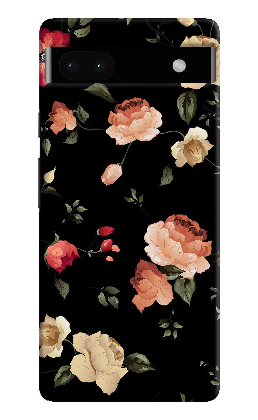 Flowers Google Pixel 6A Back Cover, Hard case