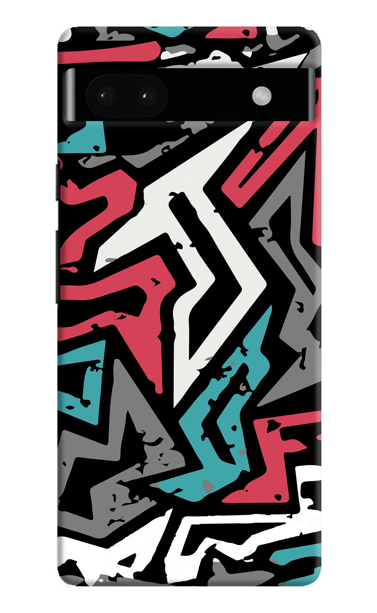 Geometric Graffiti Google Pixel 6A Hard Case Back Cover by Casekaro