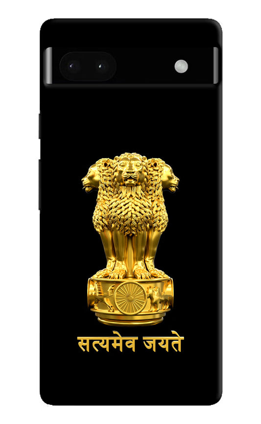 Satyamev Jayate Golden Google Pixel 6A Hard Case Back Cover by Casekaro