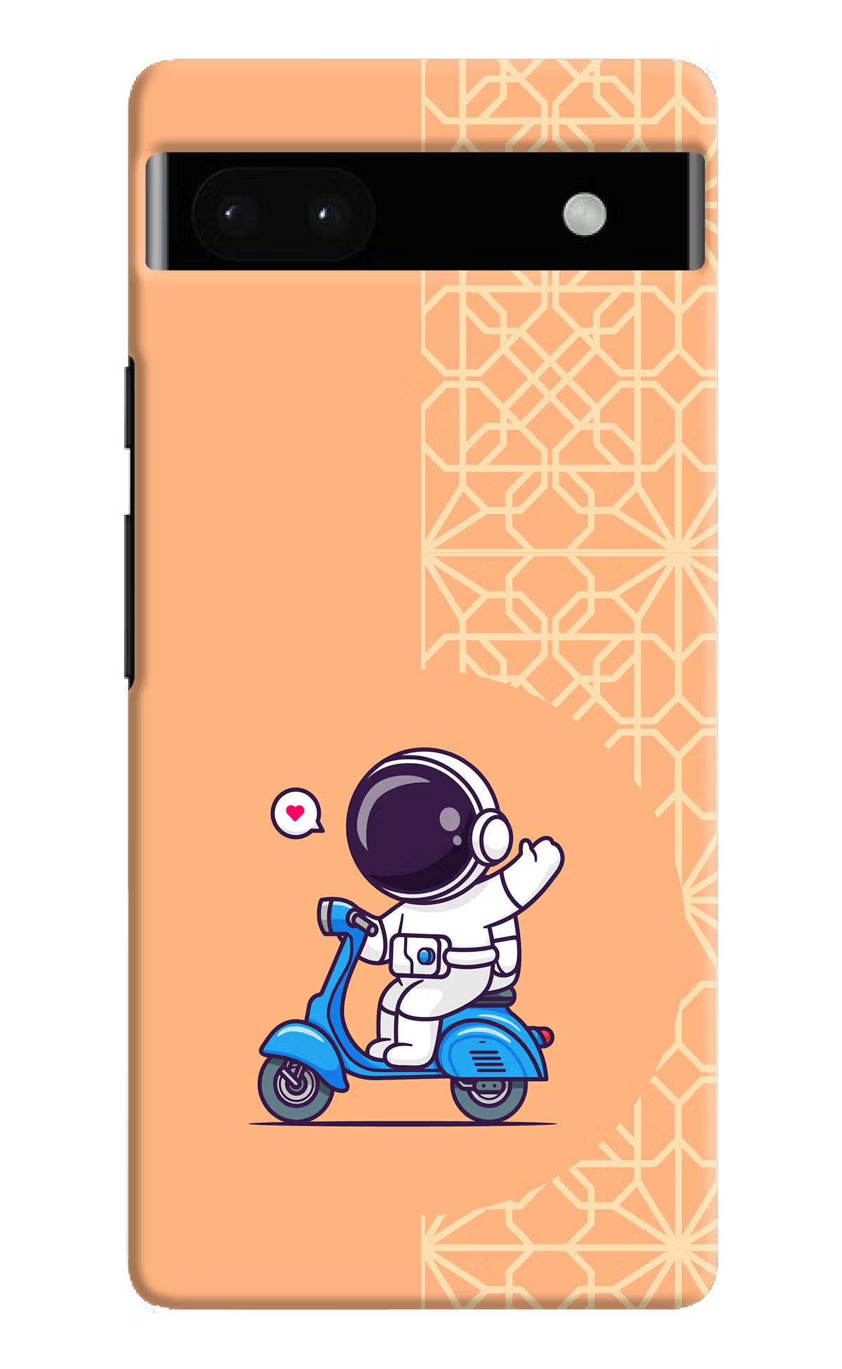 Cute Astronaut Riding Google Pixel 6A Hard Case Back Cover by Casekaro