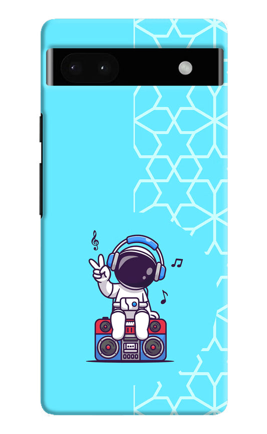Cute Astronaut Chilling Google Pixel 6A Hard Case Back Cover by Casekaro
