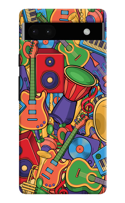 Music Instrument Doodle Google Pixel 6A Hard Case Back Cover by Casekaro