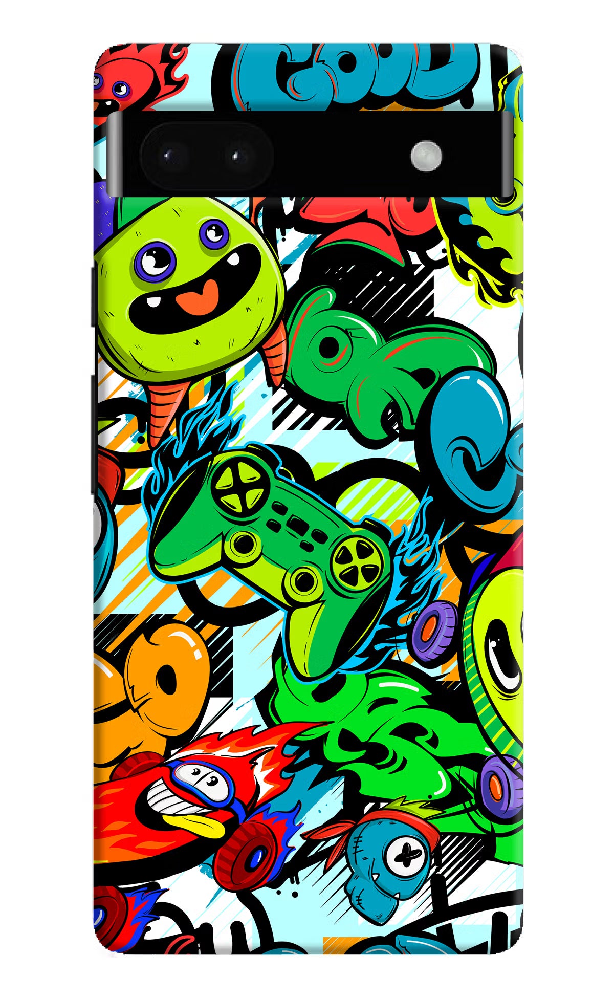 Game Doodle Google Pixel 6A Hard Case Back Cover by Casekaro