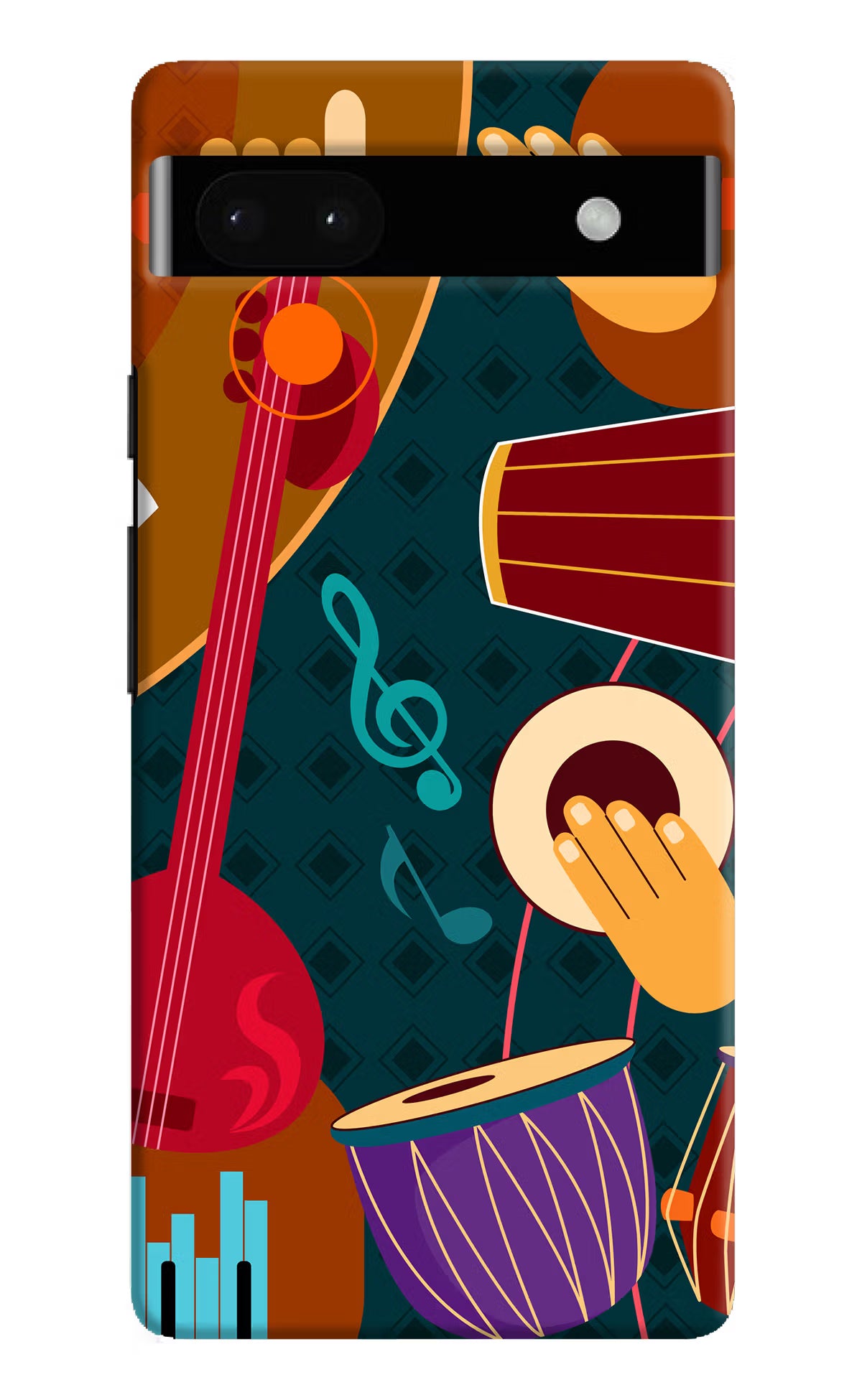 Music Instrument Google Pixel 6A Hard Case Back Cover by Casekaro