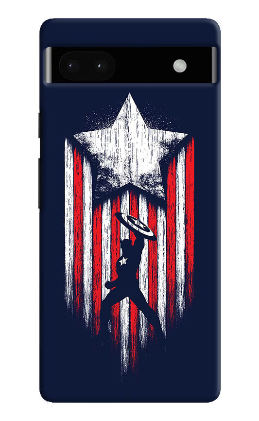 Captain America Marvel Art Google Pixel 6A Hard Case Back Cover by Casekaro