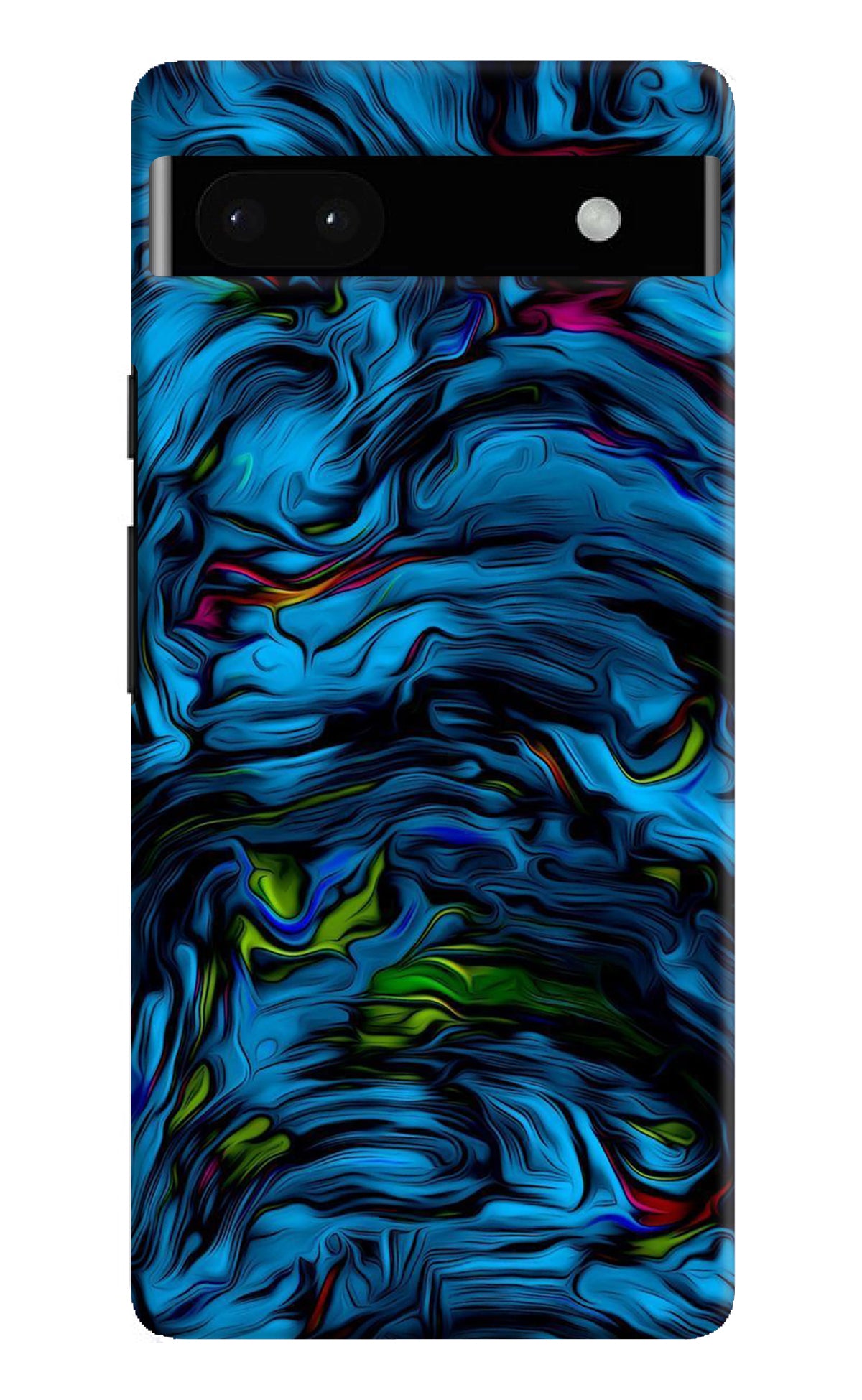 Dark Blue Abstract Google Pixel 6A Back Cover