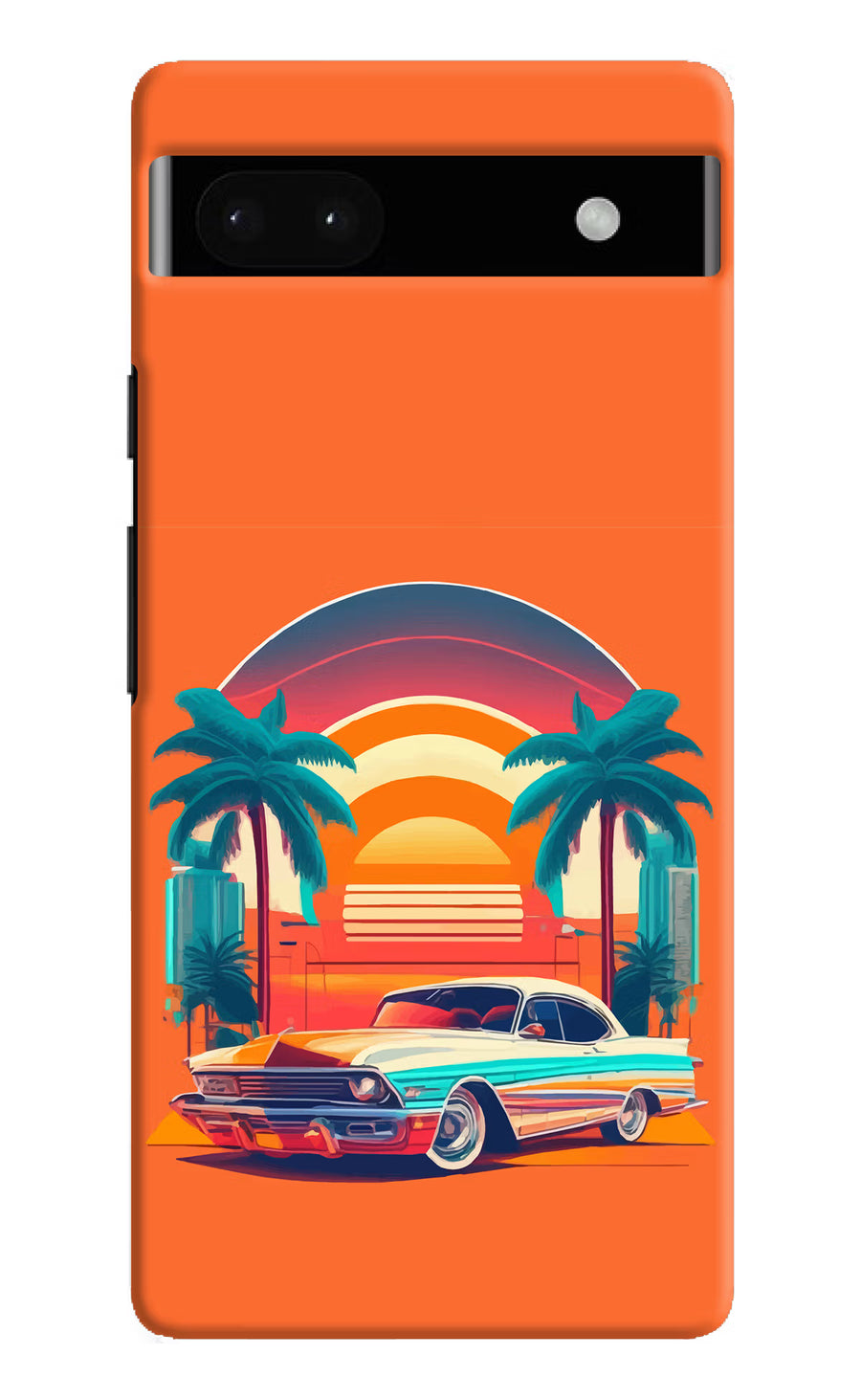 Palm Drive 80s Google Pixel 6A Back Cover, Hard case