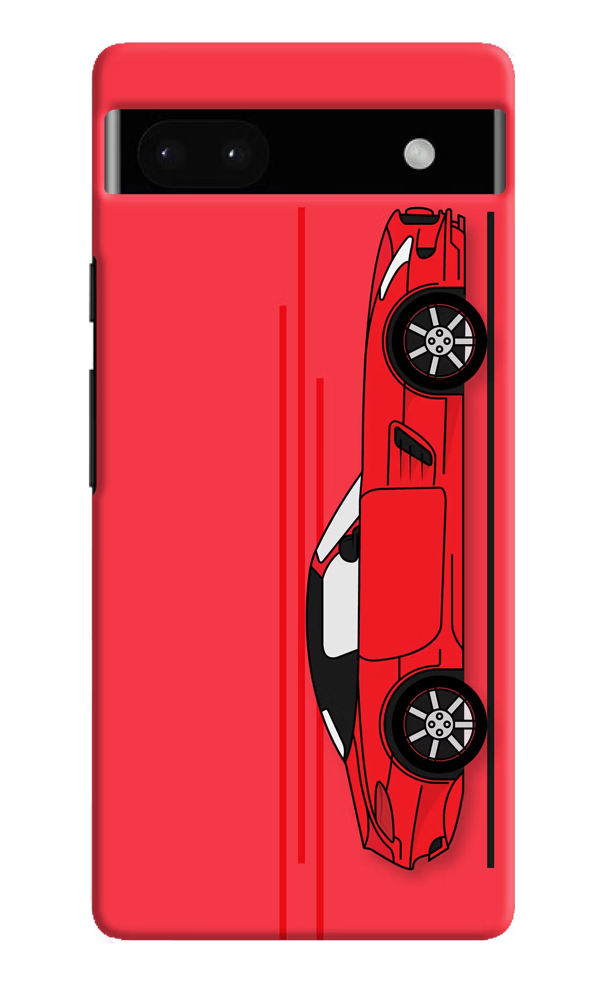 Red Velocity Google Pixel 6A Hard Case Back Cover by Casekaro