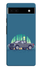Retro Garage Vibe Google Pixel 6A Hard Case Back Cover by Casekaro