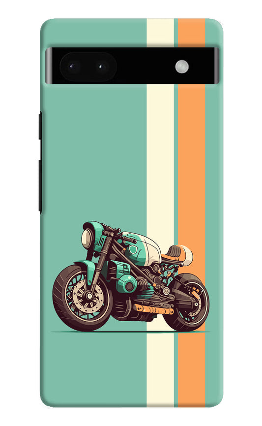 Striped Moto Drift Google Pixel 6A Hard Case Back Cover by Casekaro
