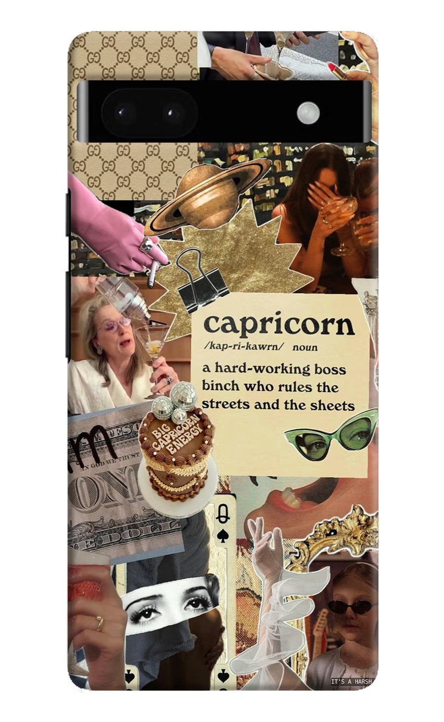 Capricorn Zodiac Google Pixel 6A Back Cover, Hard case