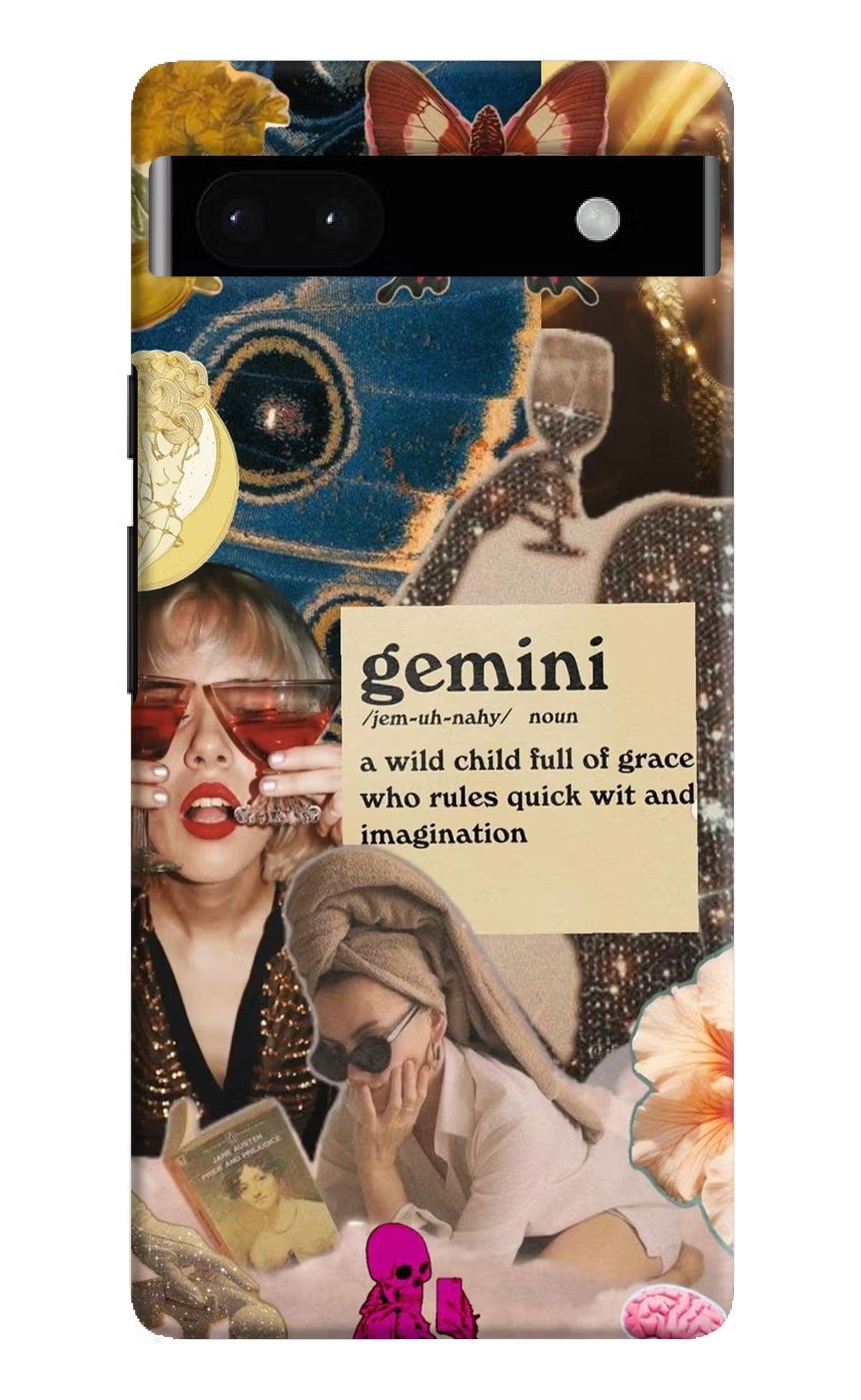 Gemini Zodiac Google Pixel 6A Hard Case Back Cover by Casekaro