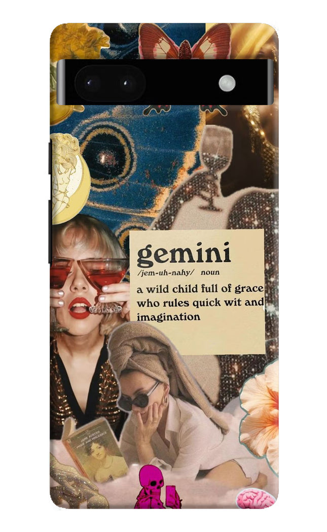 Gemini Zodiac Google Pixel 6A Hard Case Back Cover by Casekaro