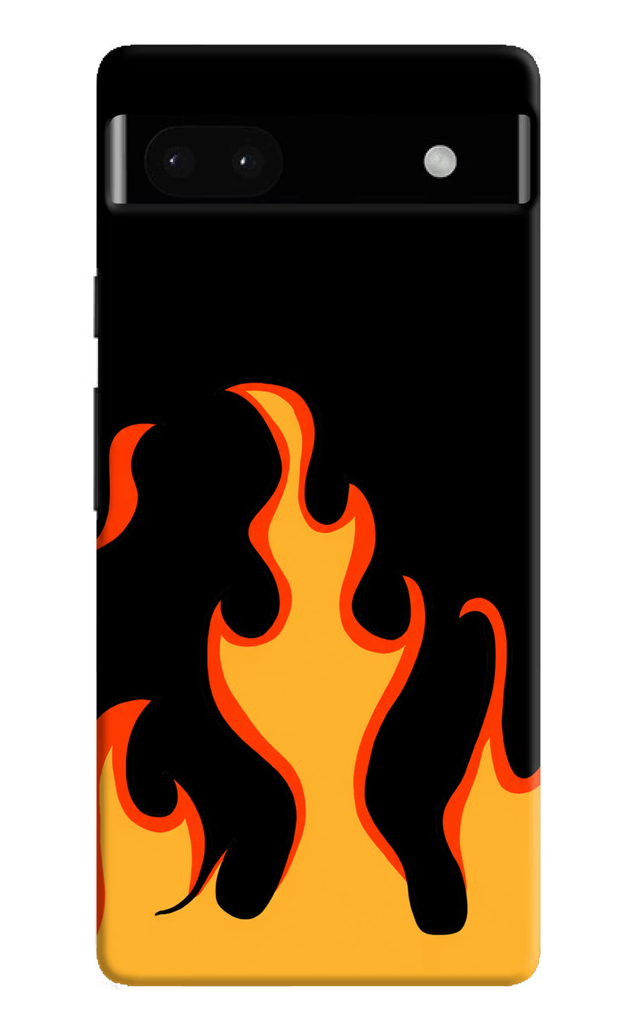 Fired Up – Black Google Pixel 6A Back Cover, Hard case