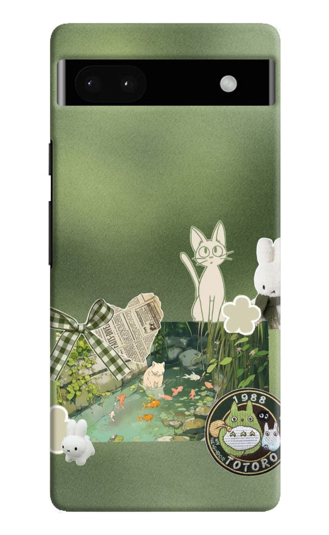 Aesthetic anime Google Pixel 6A Hard Case Back Cover by Casekaro