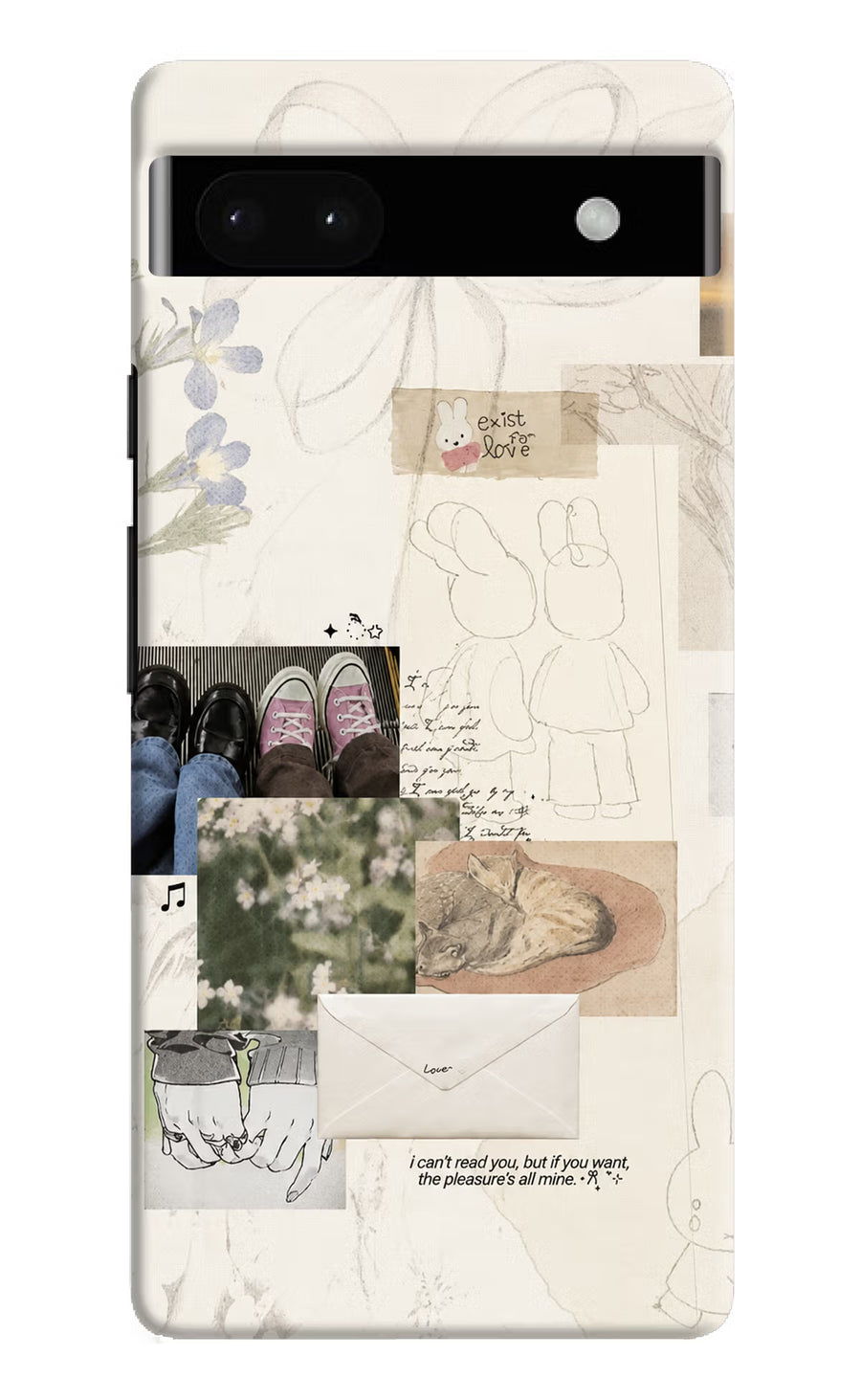 Soft Aesthetic Google Pixel 6A Back Cover, Hard case