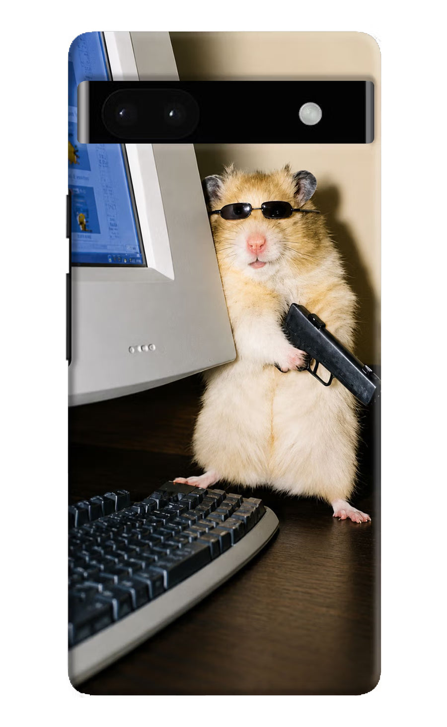 Hacker Hamster Google Pixel 6A Back Cover, Hard case