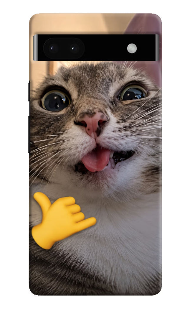 Silly Cat Call Google Pixel 6A Hard Case Back Cover by Casekaro