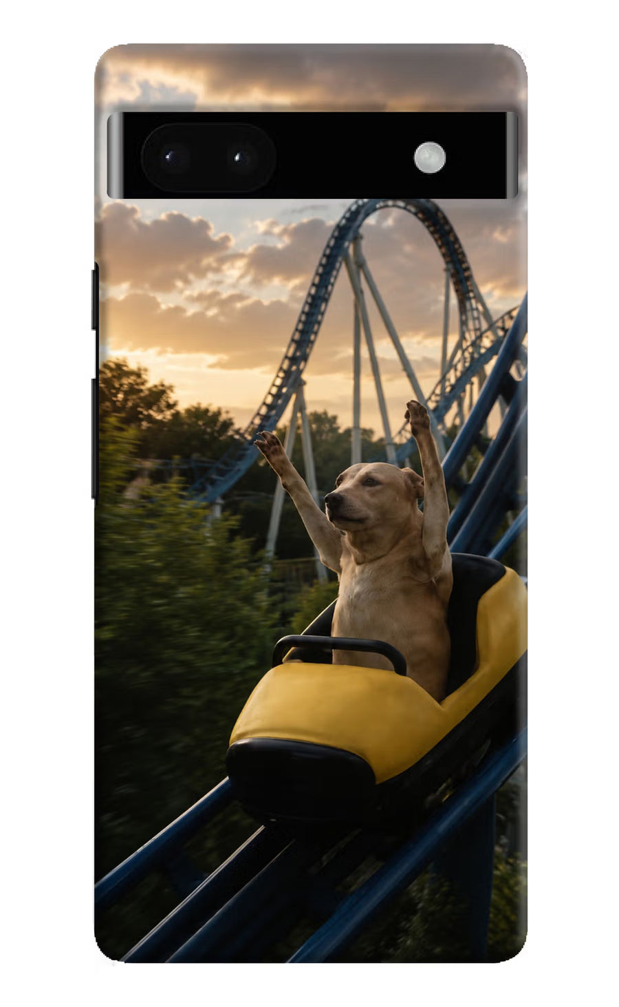 Rollercoaster Dog Google Pixel 6A Back Cover, Hard case