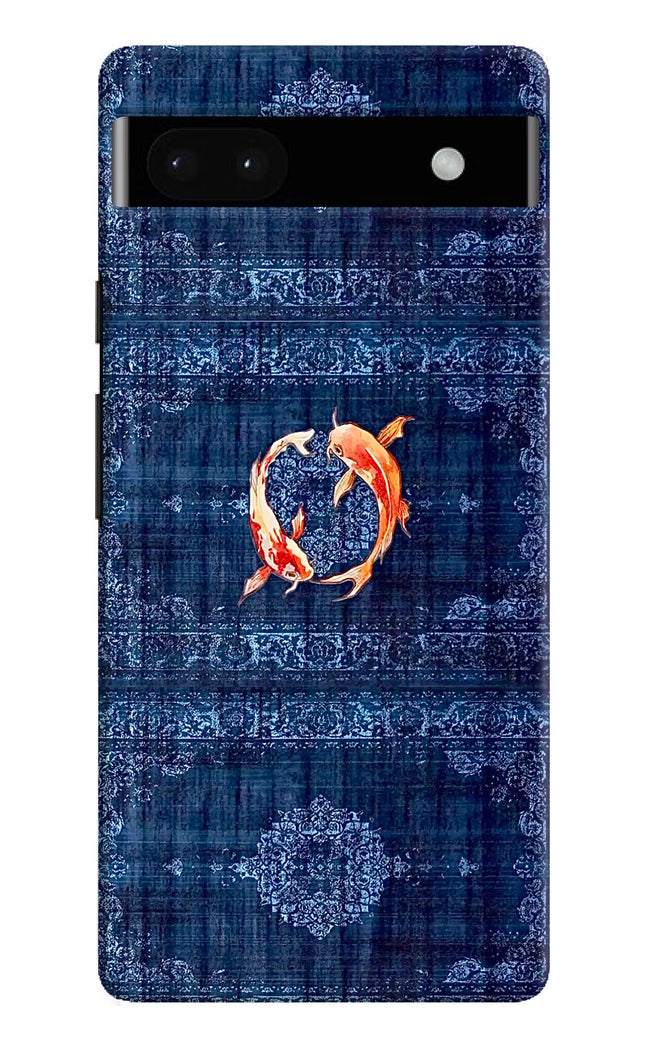 Koi Blue Google Pixel 6A Hard Case Back Cover by Casekaro