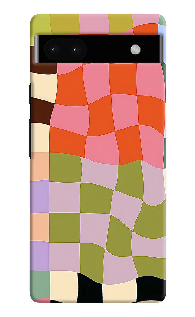 Wavy Grid Google Pixel 6A Hard Case Back Cover by Casekaro